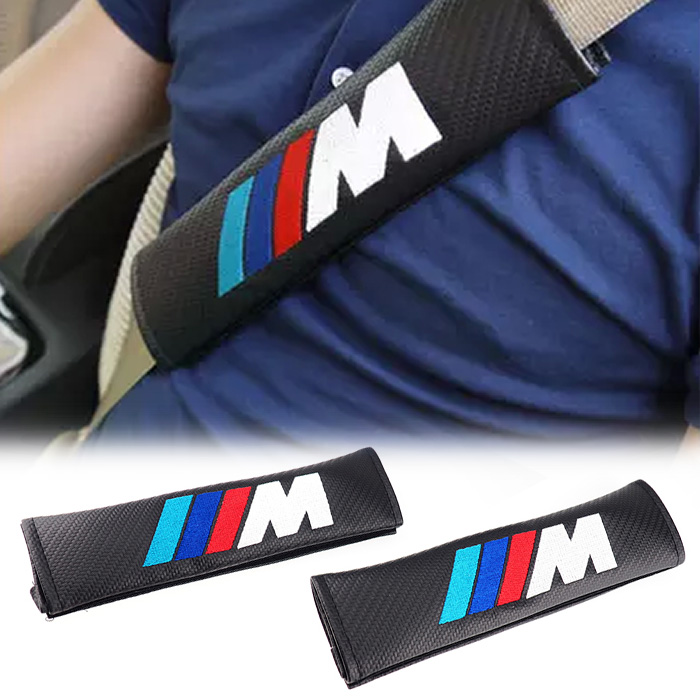 ///M návleky na bezpečnostní pásy karbonové provedení s logem ///Mpaket BMW